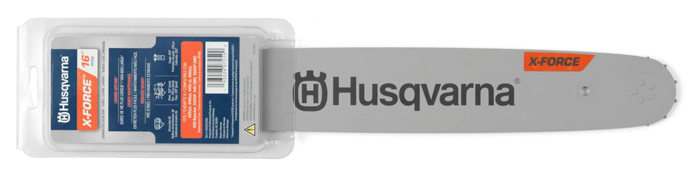 Husqvarna X-Force Chainsaw Bar side view showing gauge