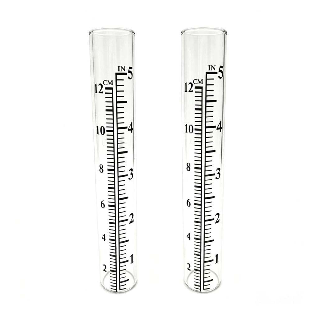 HUTNUOY 5-inch rain gauge replacement tube glass front view