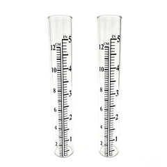 HUTNUOY 5-inch rain gauge replacement tube glass front view