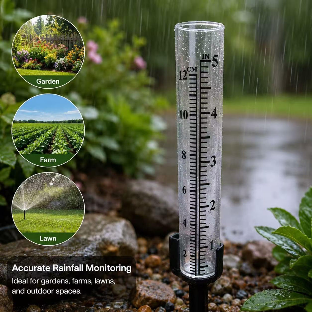 HUTNUOY rain gauge tube with measurement markings