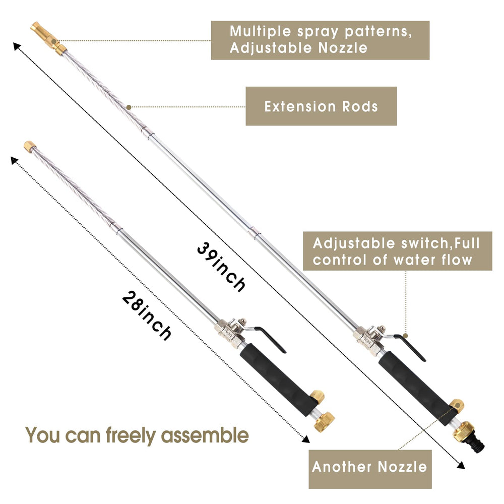 Hwylizg wand extended to 39 inches for high cleaning tasks