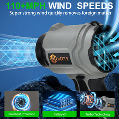 HX HECLX Leaf Blower with two batteries and charger