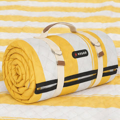 HX&OD Extra Large Picnic Blanket 80x80 inches yellow front view