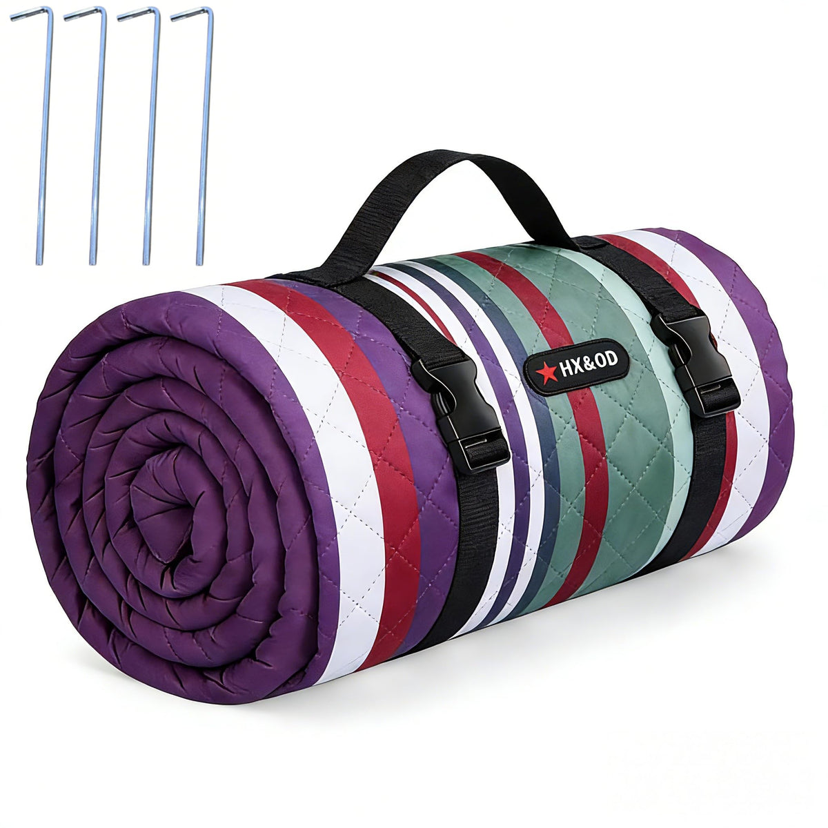 HX&OD Outdoor Picnic Blanket 80x80 red front view