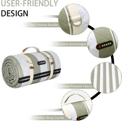 HX&OD Outdoor Picnic Blanket with ground spikes