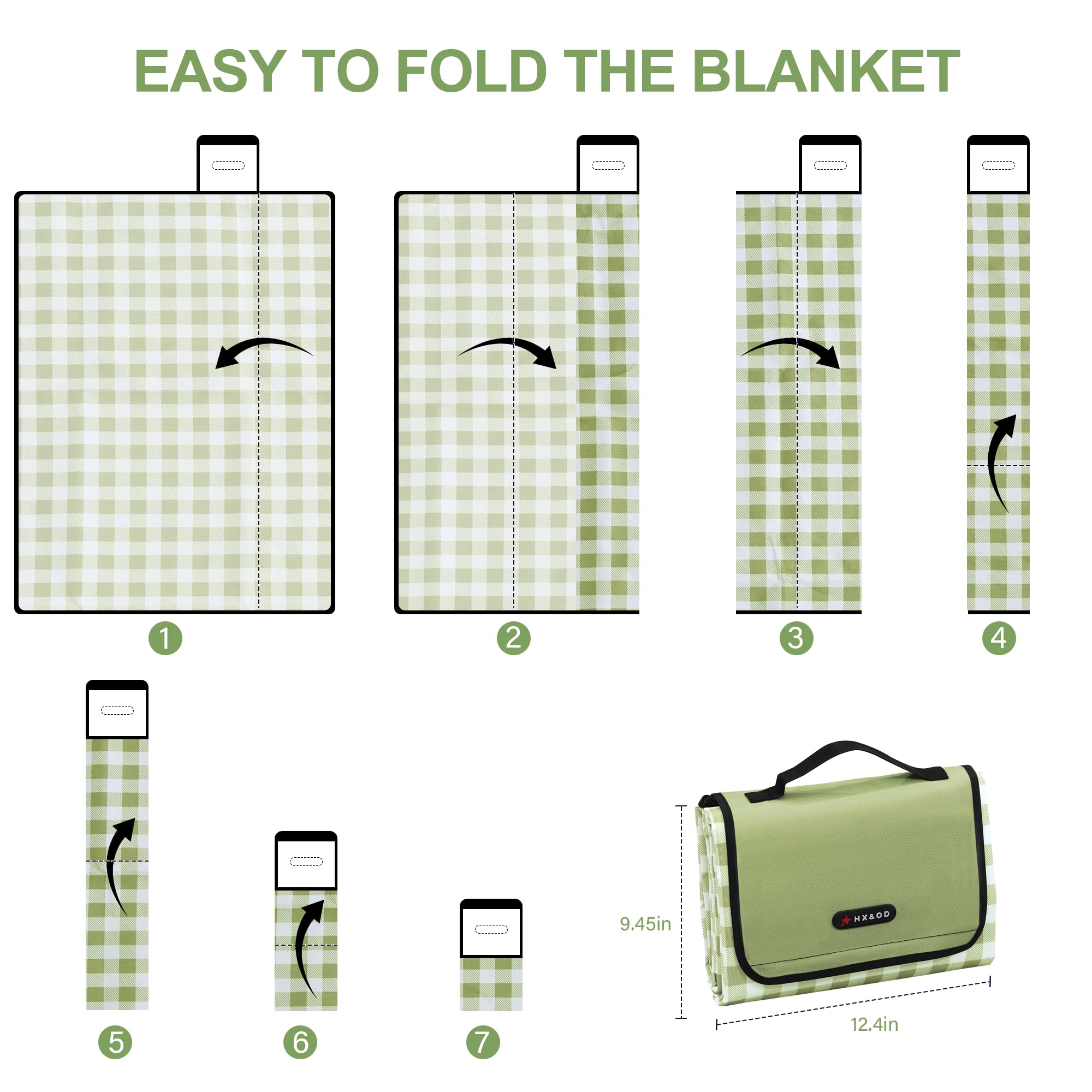 HX&OD Picnic Blanket details showing material and stitching