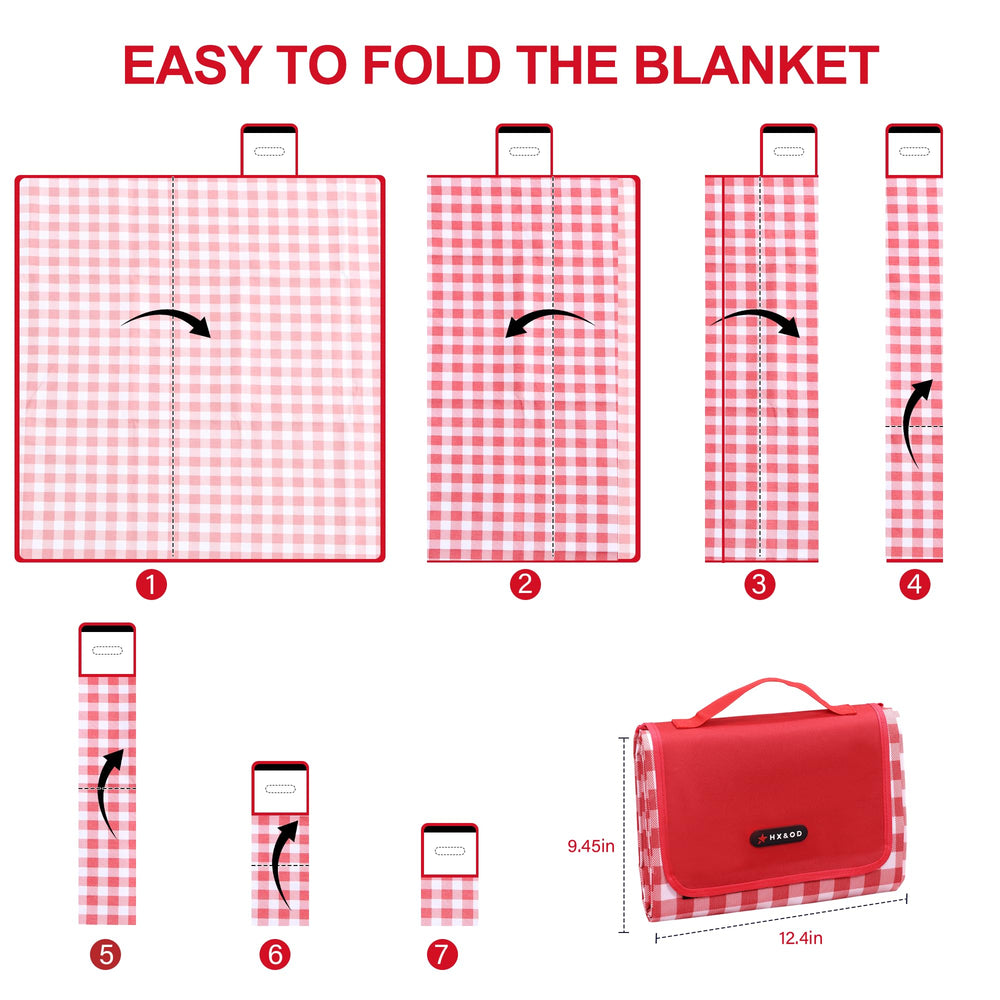 HX&OD Picnic Blanket packed and ready for travel