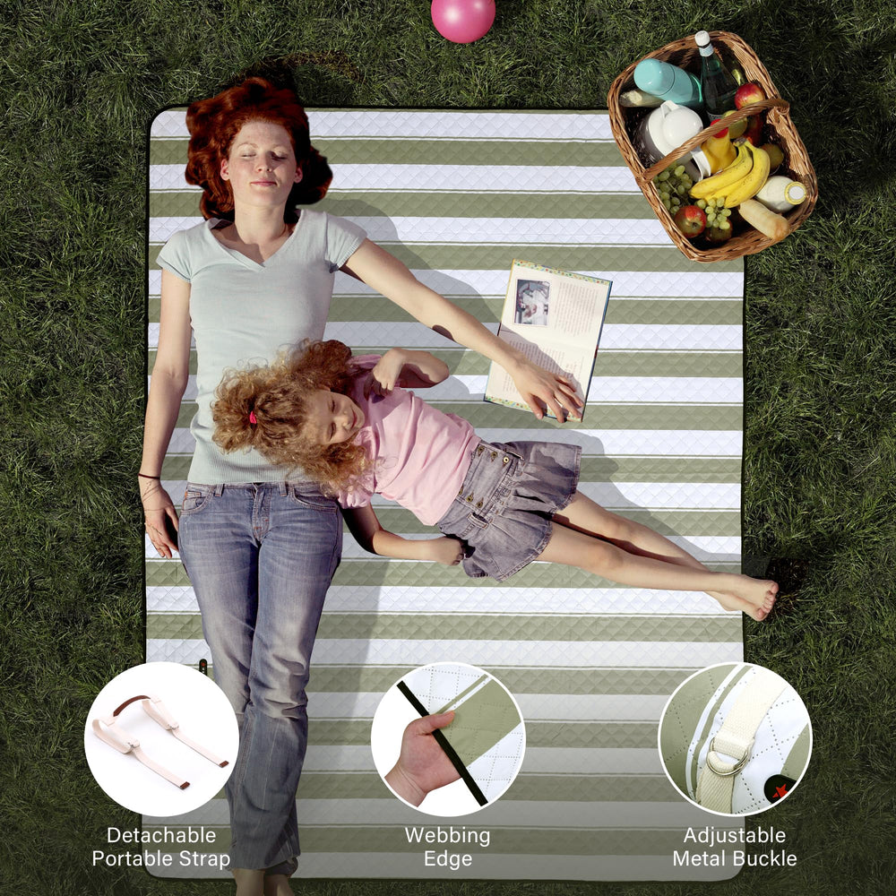 HX&OD Picnic Blanket showcasing waterproof backing