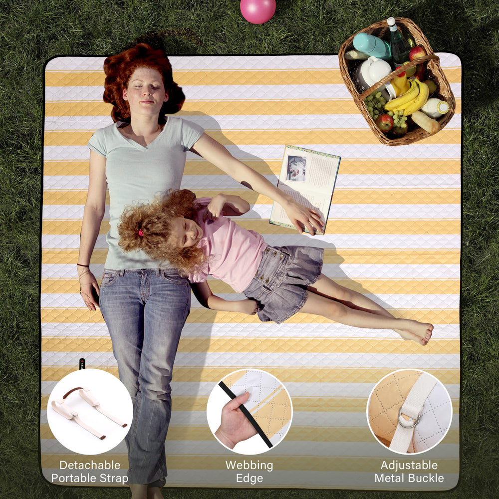 HX&OD Picnic Blanket with family enjoying outdoors