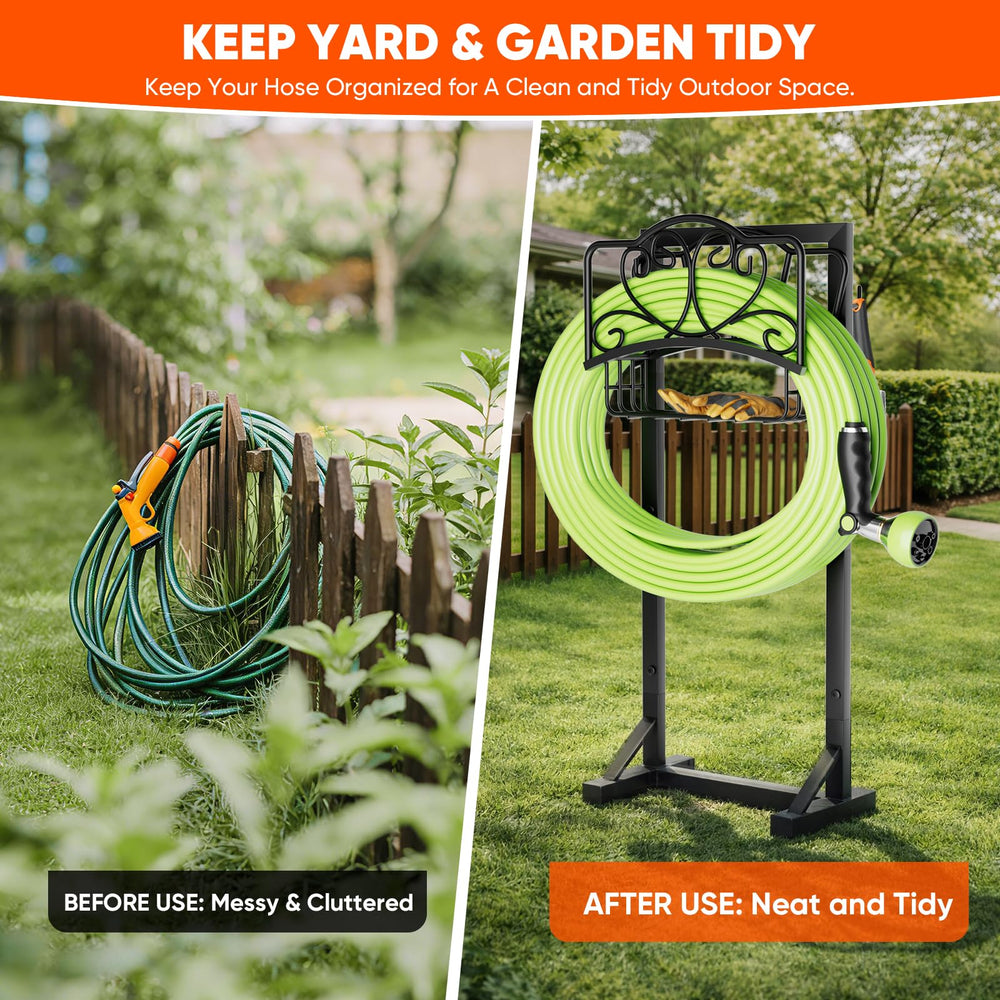 HXJLJY Garden Hose Holder anchored in grass