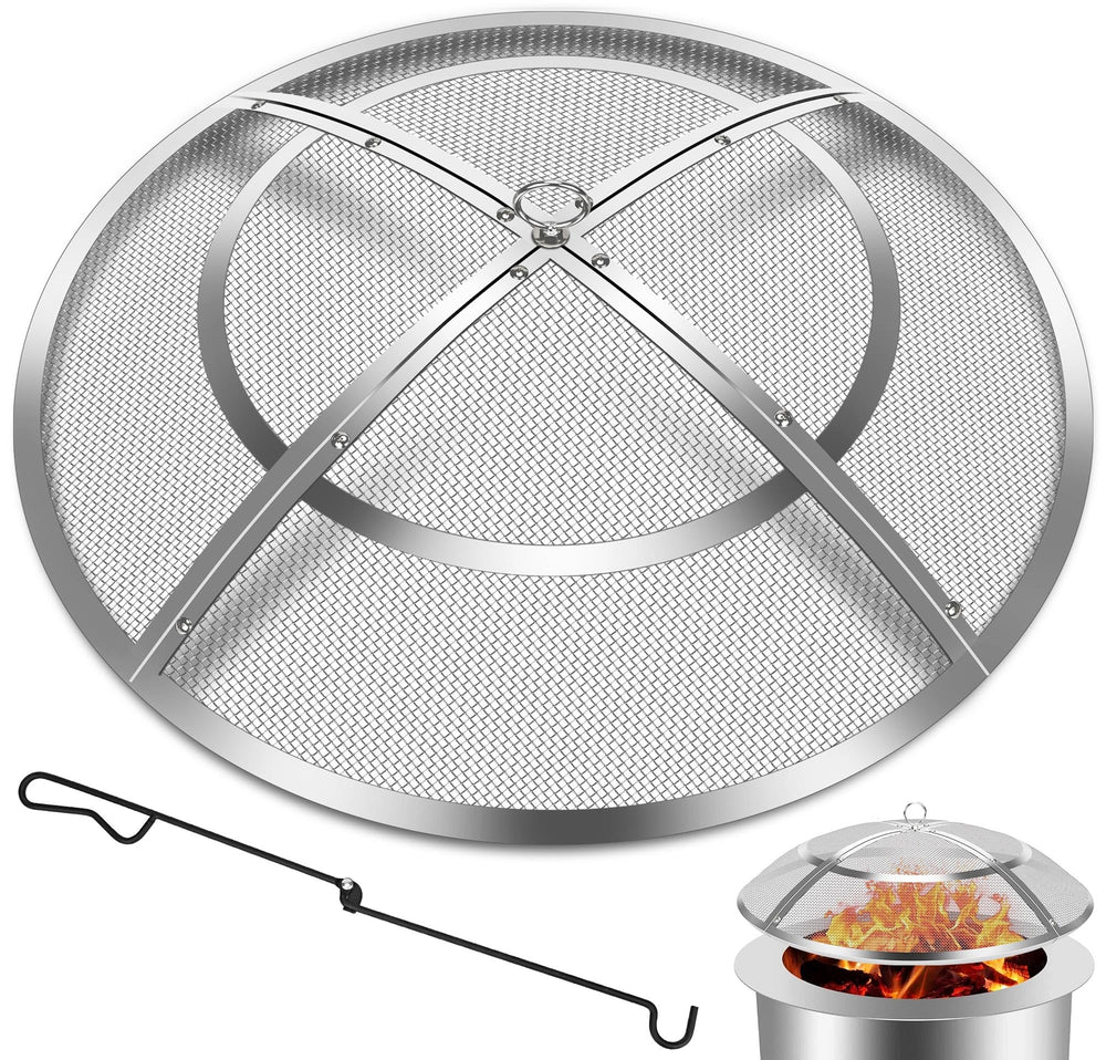 Hydream 24 Inch Fire Pit Spark Screen front view
