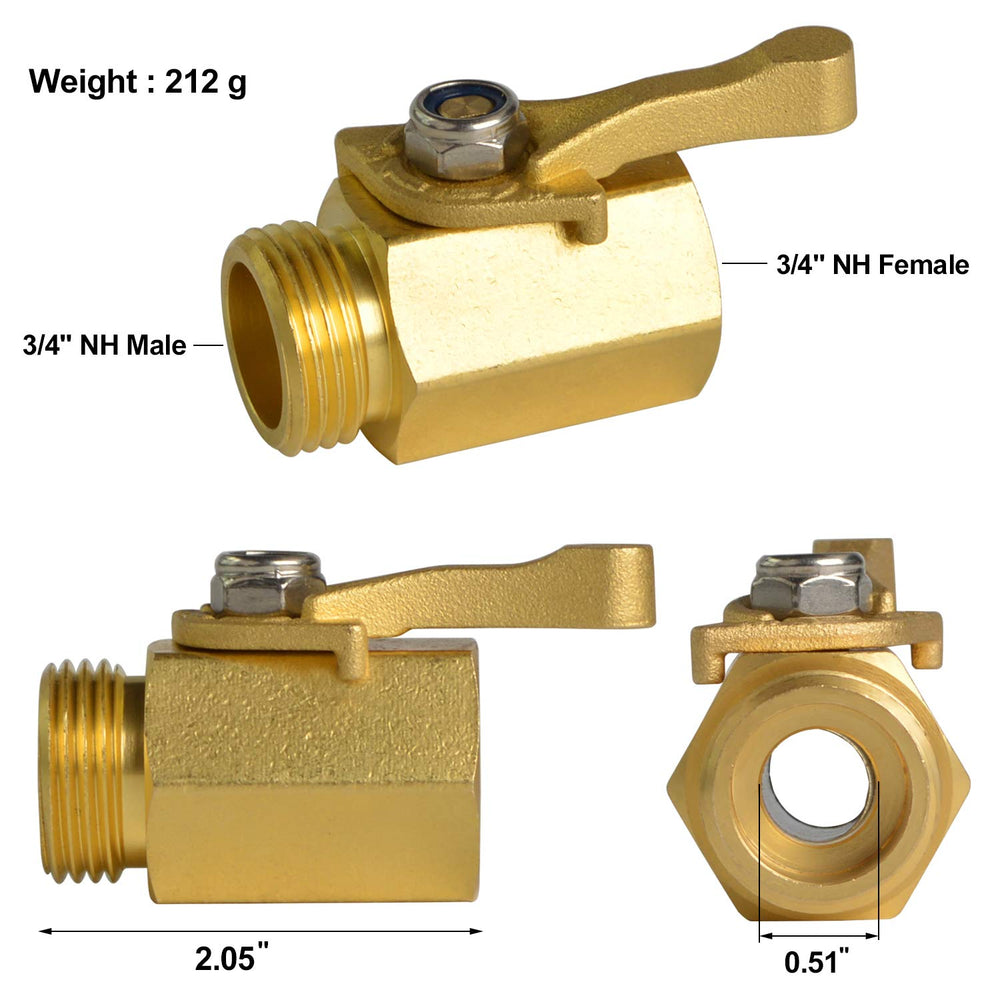 HYDRO MASTER Brass Shut Off Valve packaging