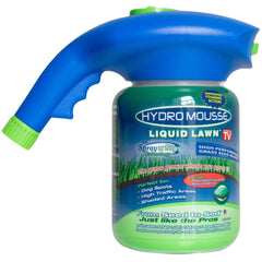 Hydro Mousse Liquid Lawn System front view with canister and spray head