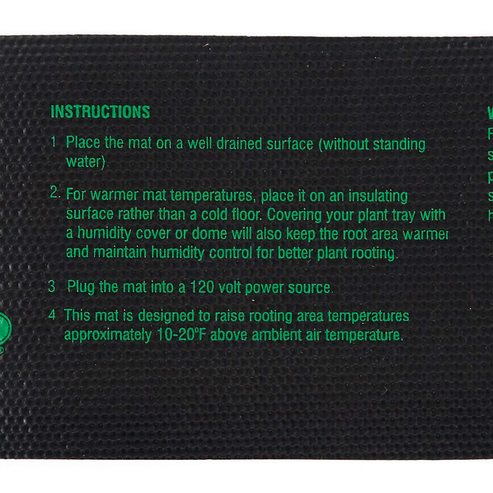 Hydrofarm Heat Mat in use under seedling trays