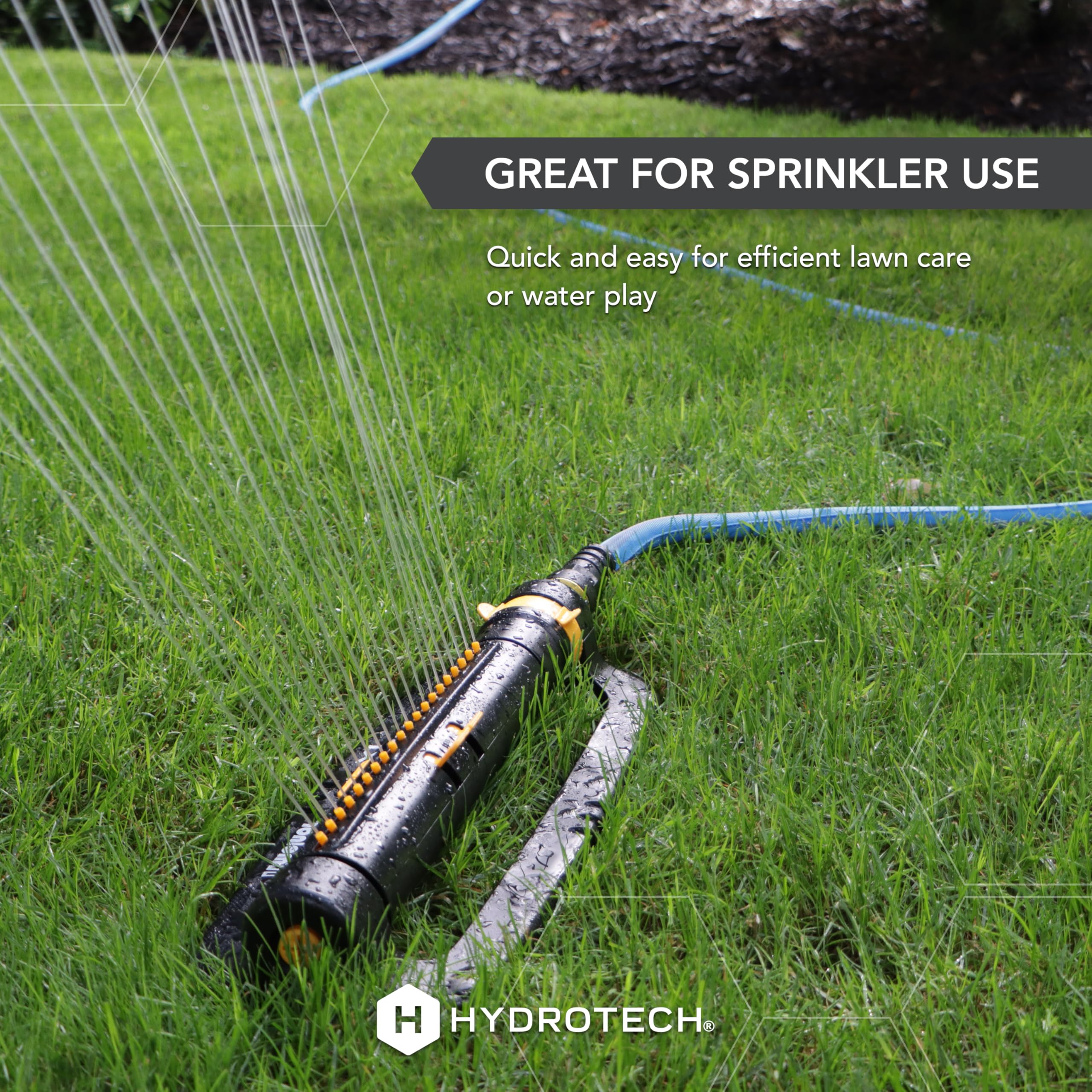 HydroTech FLATJACKET lightweight garden hose coiled for storage