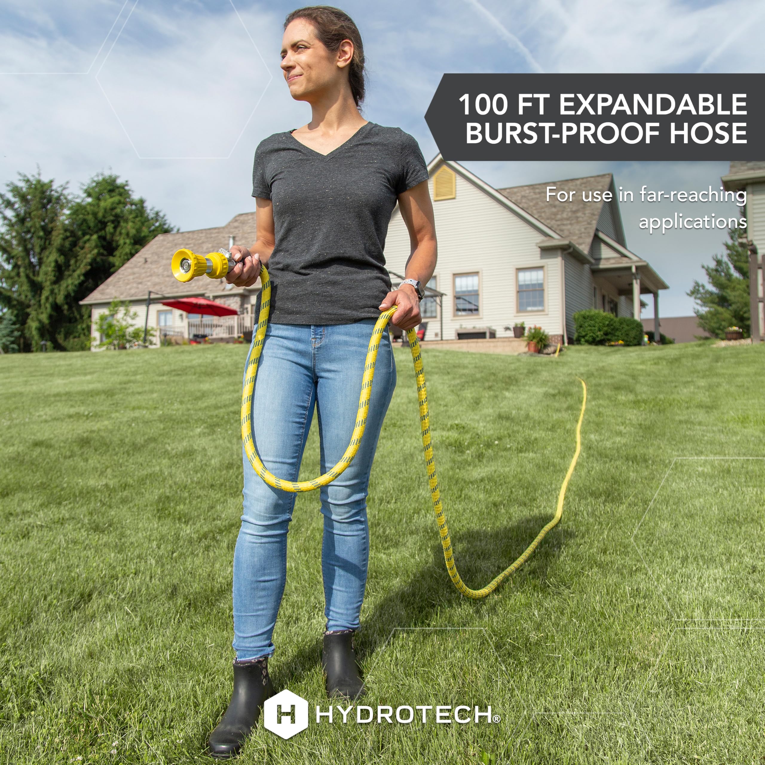 HydroTech Garden Hose showing strain relief feature