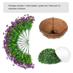 HyeFlora basket arrangement with artificial bougainvillea flowers