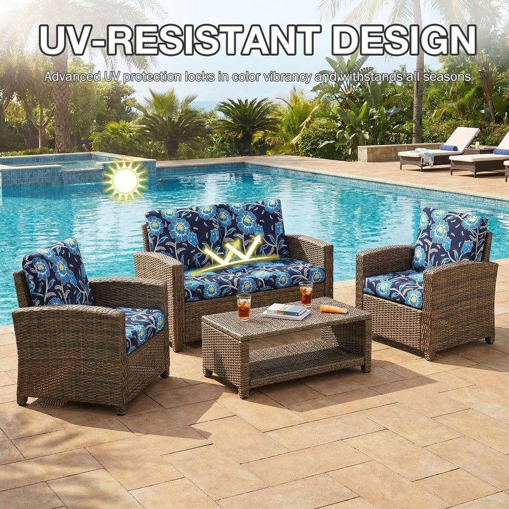 hyha 14Pcs Patio Cushion Covers Bluebell pattern options