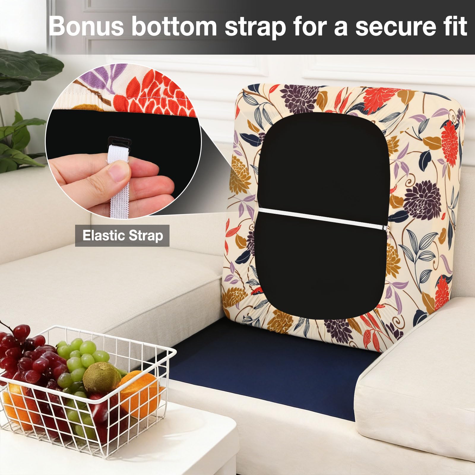 hyha 14PCS Patio Cushion Covers Flower Vine close-up texture