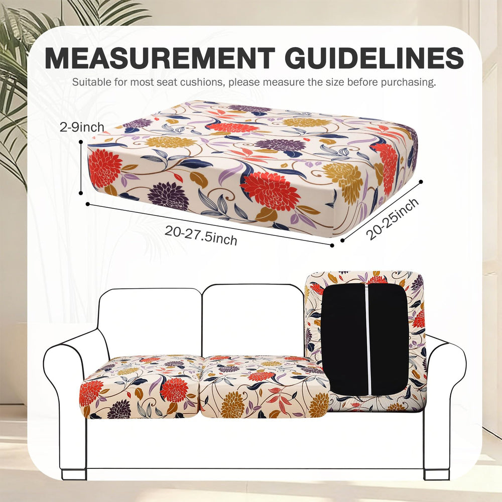 hyha 14PCS Patio Cushion Covers Flower Vine side view