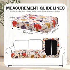 hyha 14PCS Patio Cushion Covers Flower Vine side view
