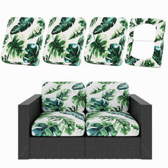 hyha 4PCS Patio Cushion Covers Monstera Deliciosa front view