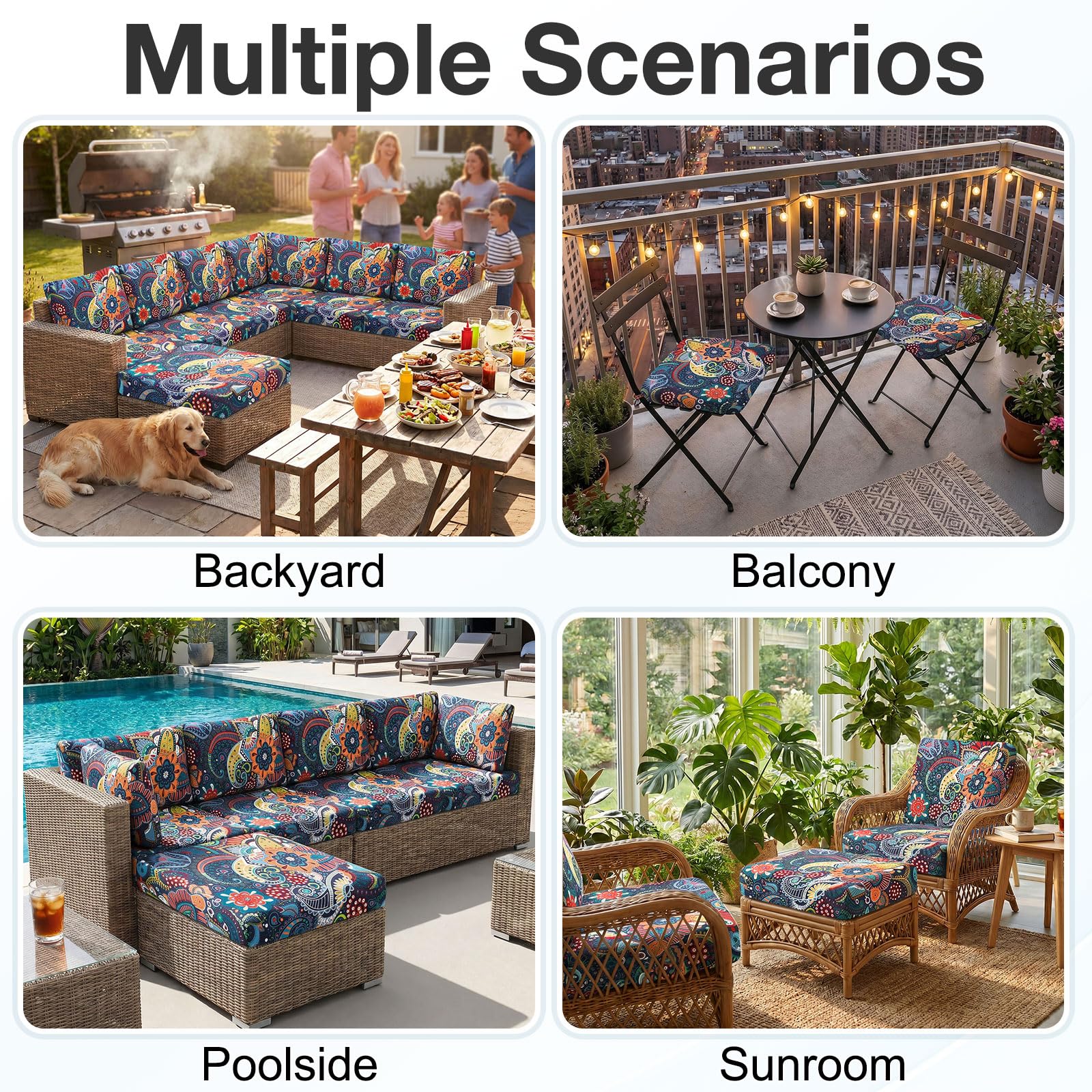 hyha cushion covers displayed in outdoor setting