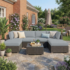 hyha cushion covers installed on patio furniture