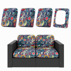 hyha patio cushion covers 4PCS paisley design front view