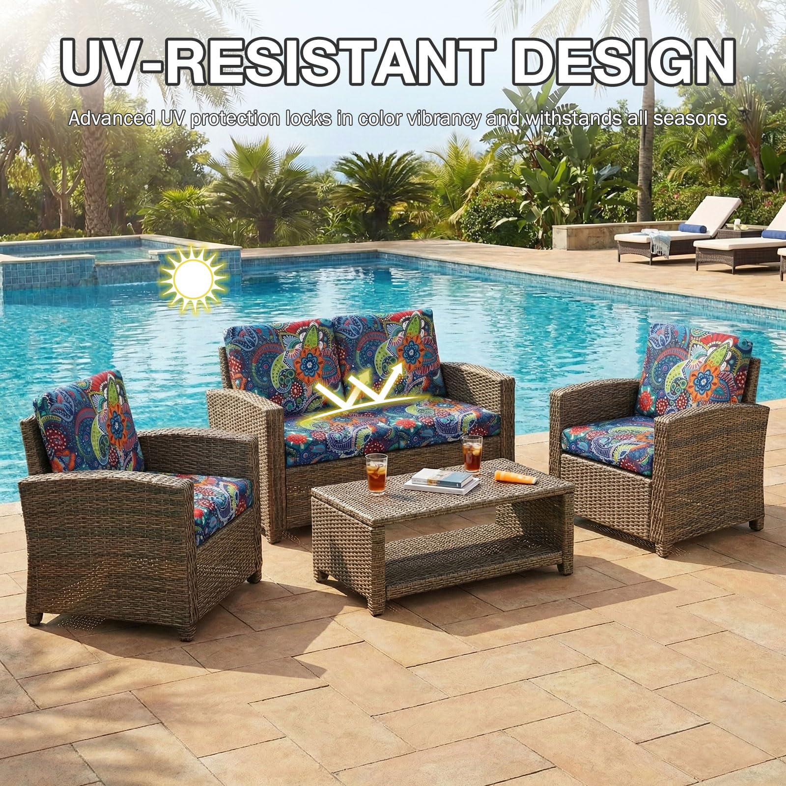 hyha patio cushion covers machine washable fabric