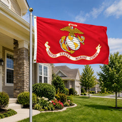 Hypoth US Marine Corps flag 3x5 FT back view