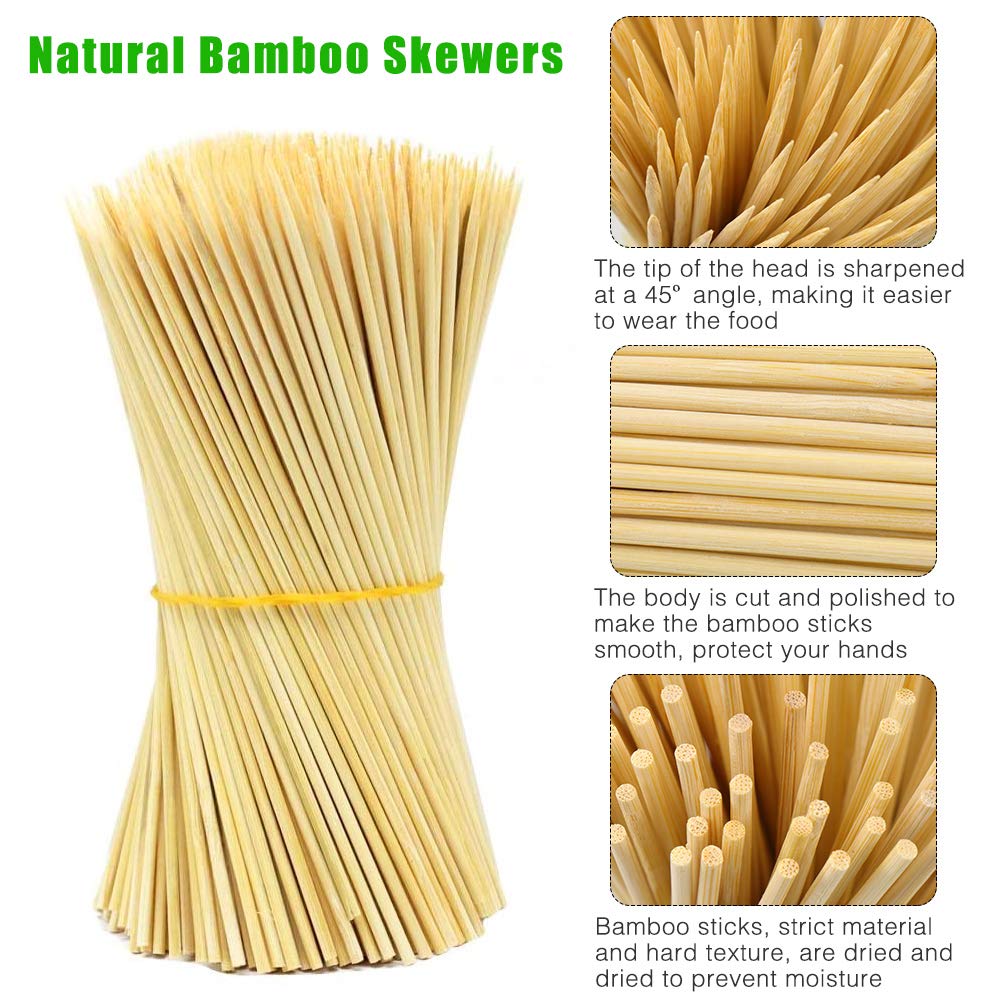 Hysagtek bamboo skewers in a bowl with fruit
