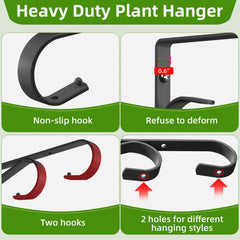 Hystun 15.4 inch plant hanger installed on wooden post