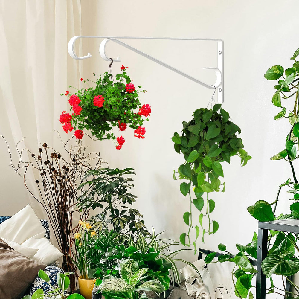 Hystun Plant Hanger outdoor hook with floral basket