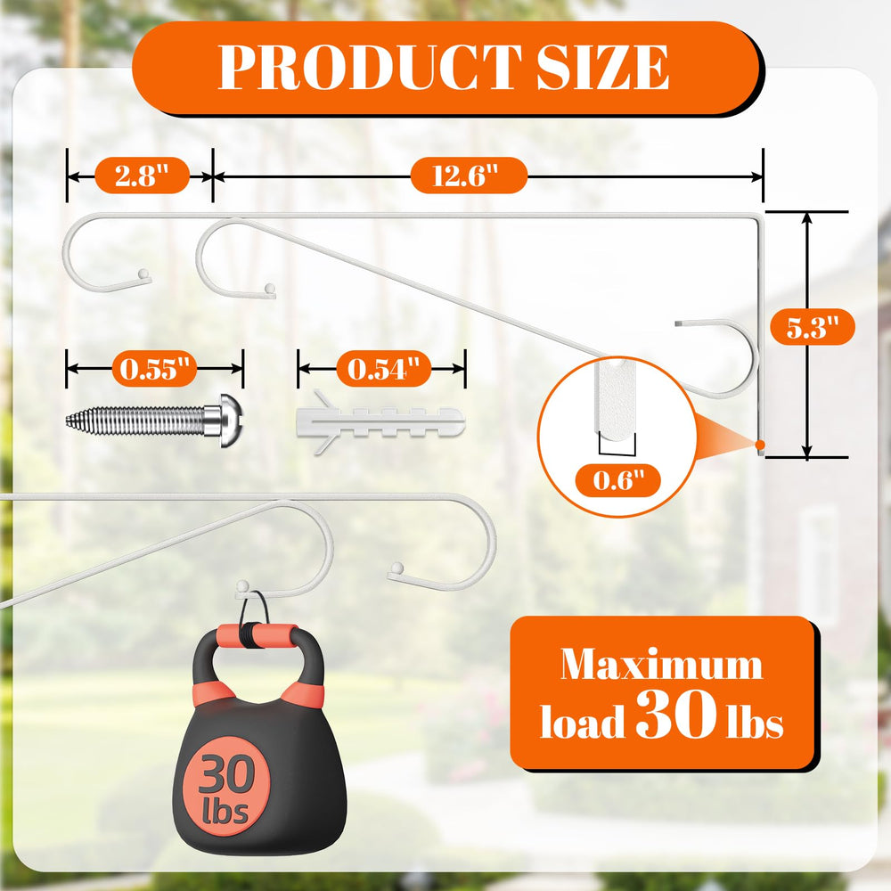 Hystun Plant Hanger outdoor white hook side view