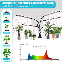 Hywyimlait Black Clip Grow Light with flexible gooseneck