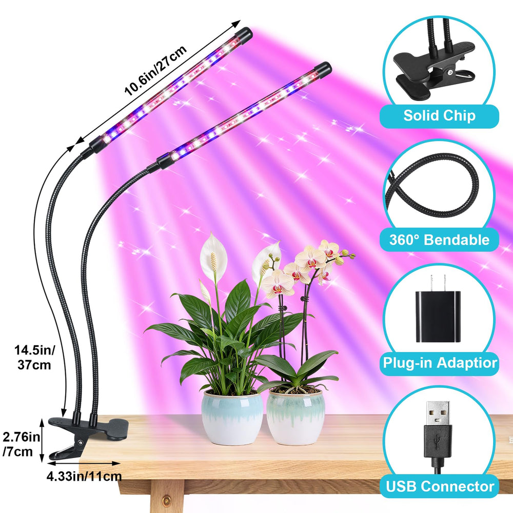 Hywyimlait Grow Light with adjustable gooseneck and clip