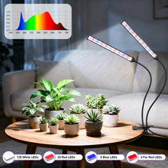 Hywyimlait growth light with sturdy clip attached to a shelf
