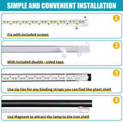 Hywyimlait LED Grow Light mounted on plant shelf