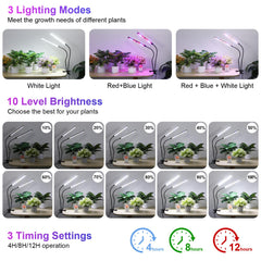 Hywyimlait plant growth light showing flexible gooseneck
