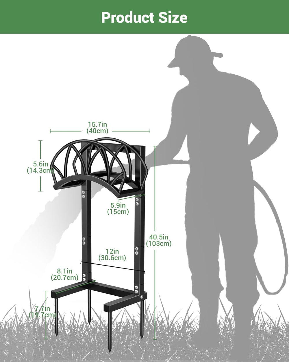 HZE Garden Hose Holder assembly parts laid out