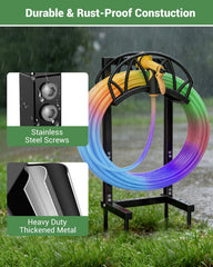 HZE Garden Hose Holder close-up of metal construction