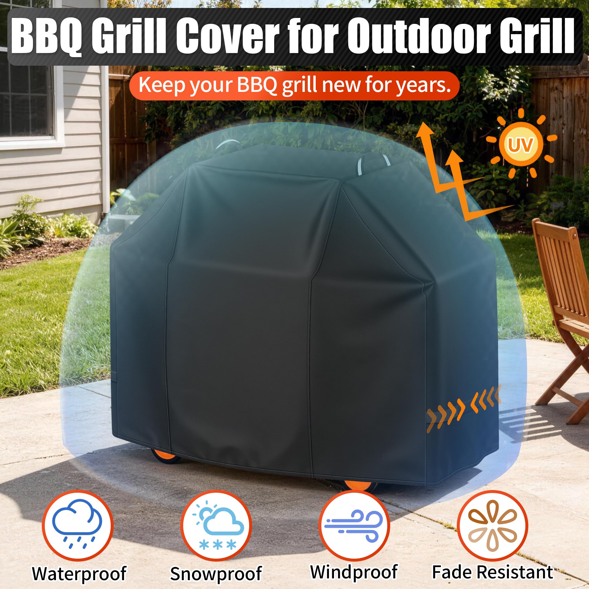 i COVER 60 inch grill cover packed neatly