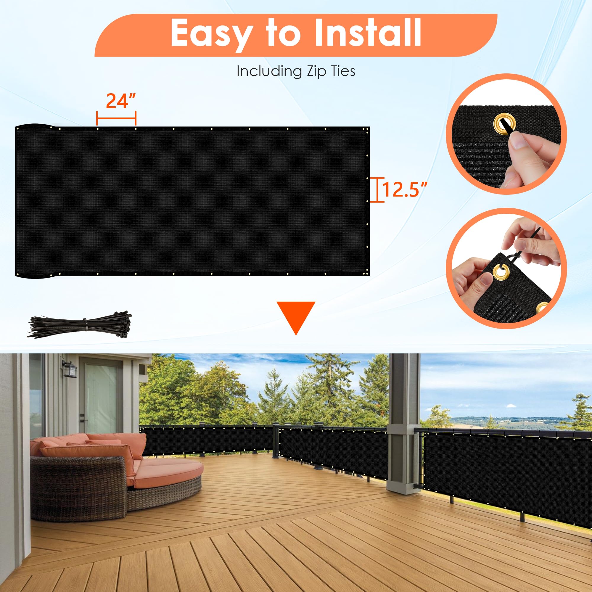 i COVER 6x25ft Privacy Screen in outdoor setting