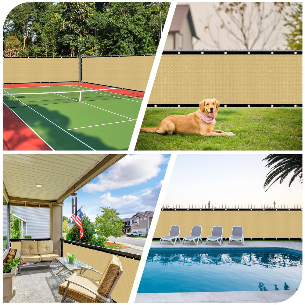 i COVER 6x25ft Privacy Screen installed in a garden