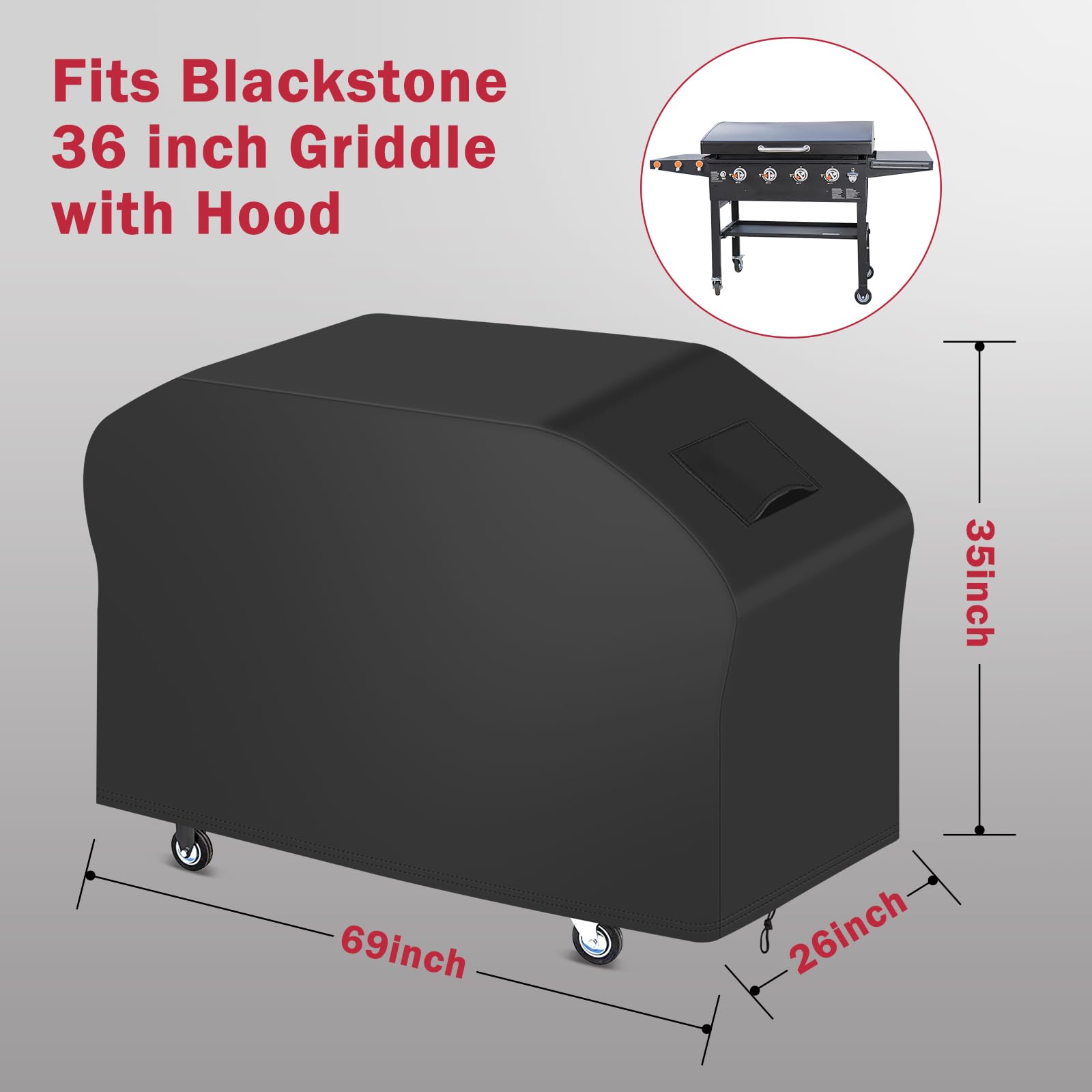 i COVER griddle cover demonstrating easy cleaning with water