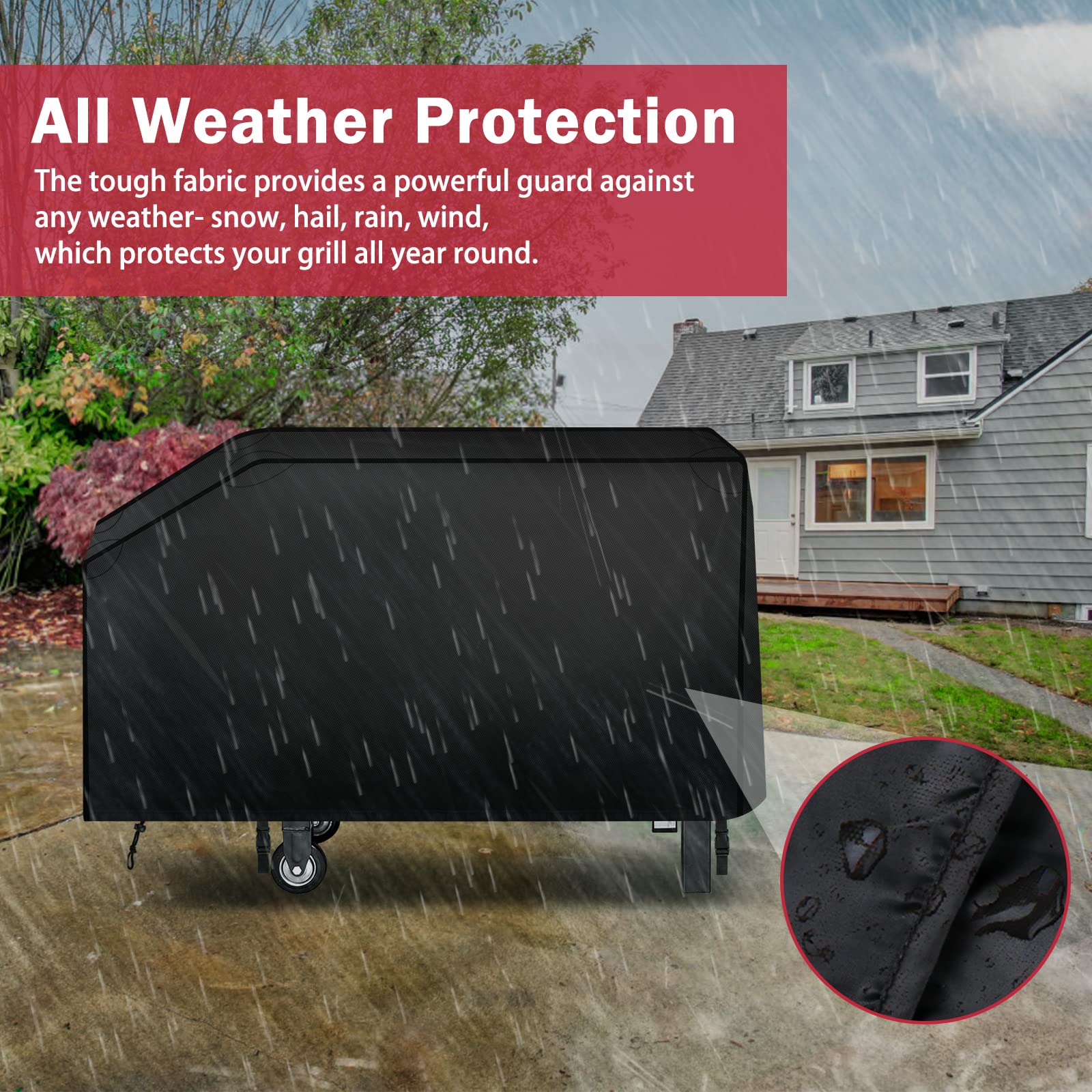 i COVER griddle cover demonstrating waterproof material