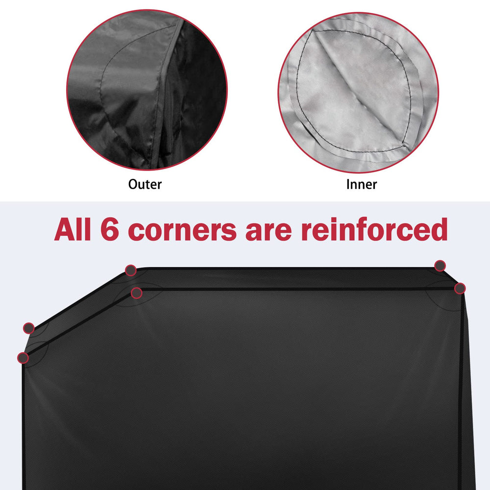 i COVER griddle cover in black colour against outdoor backdrop
