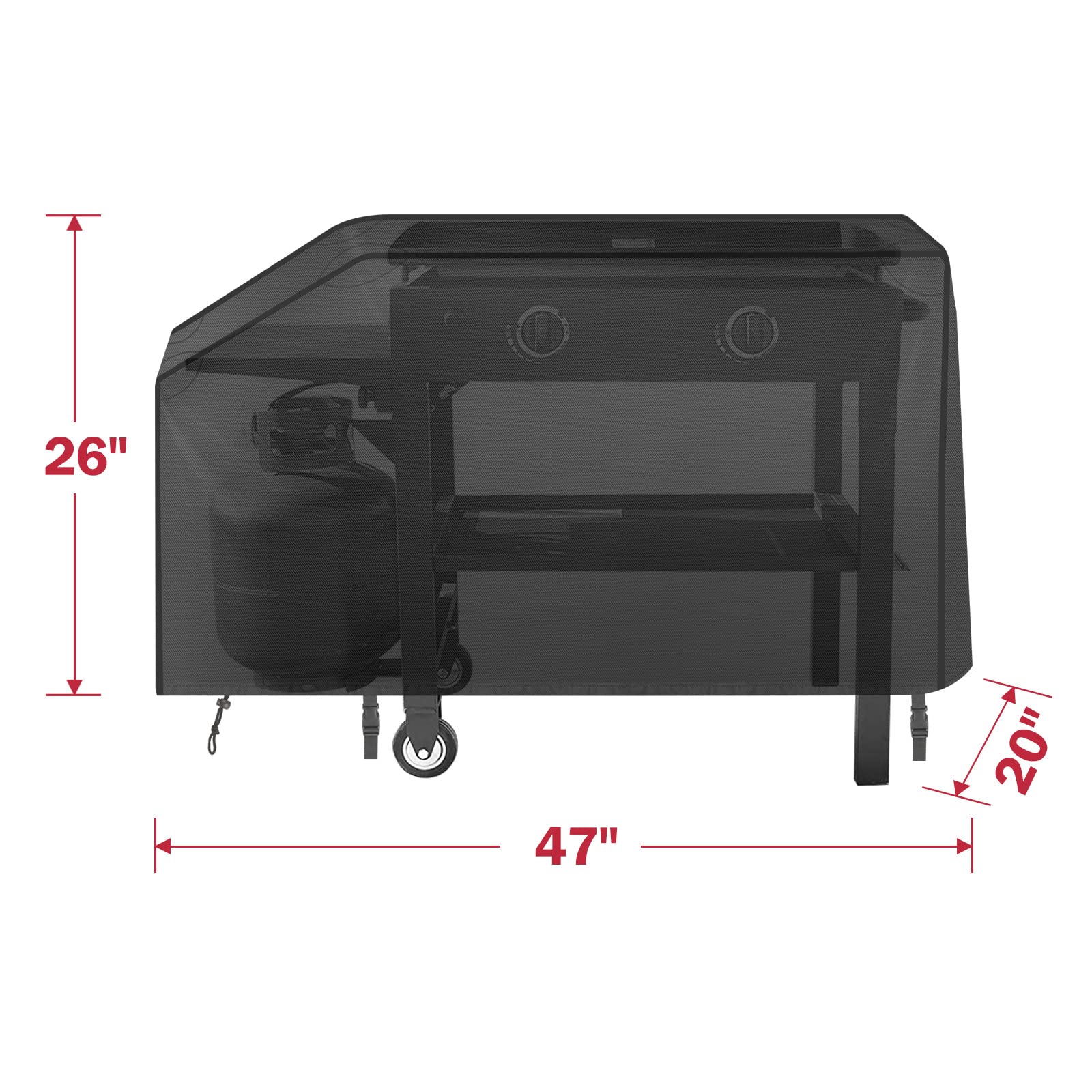 i COVER griddle cover showing durable stitching details