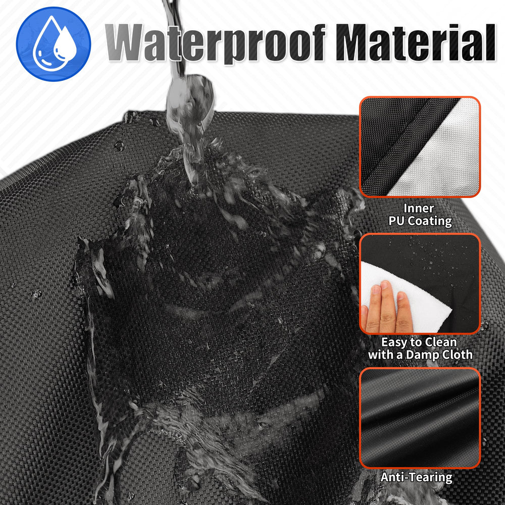 i COVER Grill Cover laid flat, showcasing its dimensions